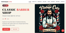 VintageCutz – Barber Shop HTML Template Screenshot 5